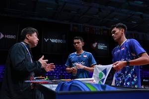 Antonius Budi Ariantho & Fajar Alfian/Muhammad Shohibul Fikri (Humas PP PBSI)
