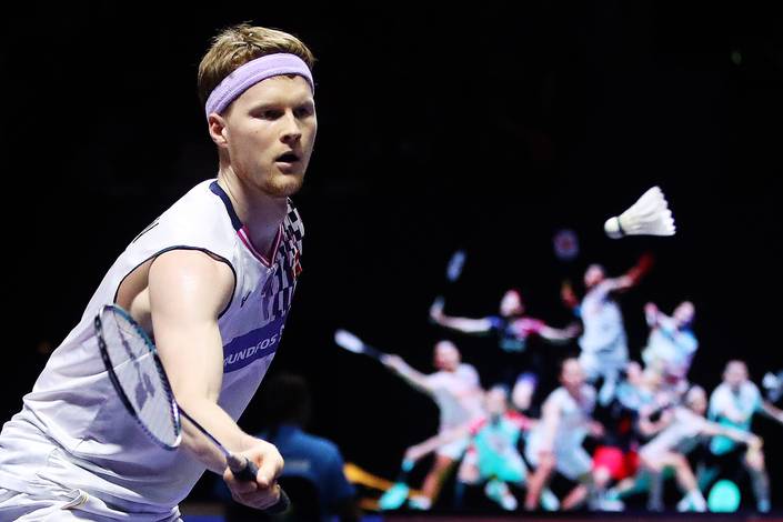 Anders Antonsen (Djarum Badminton/Edward Luhukay) Anders Antonsen (Djarum Badminton/Edward Luhukay)