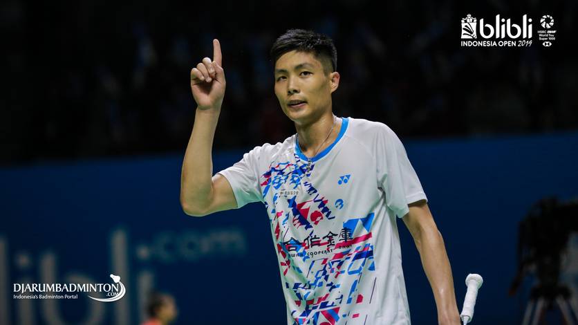 Chou Tien Chen (Taiwan) celebration. Chou Tien Chen (Taiwan) celebration.