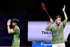 Sabar Karyaman Gutama/Moh Reza Pahlevi Isfahani (Humas PP PBSI) Sabar Karyaman Gutama/Moh Reza Pahlevi Isfahani (Humas PP PBSI)