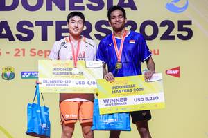 Jeon Hyeok Jin & Chico Aura Dwi Wardoyo (Humas PP PBSI)