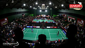 Suasana GOR Susi Susanti yang Dipadati Penonton