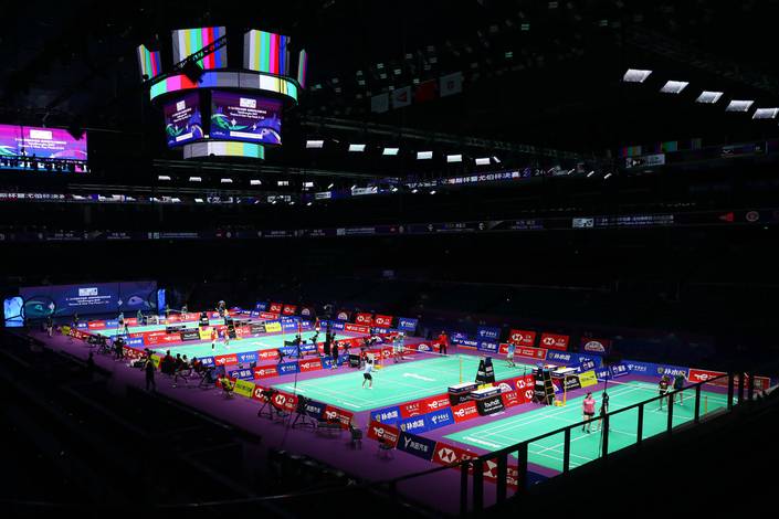 Latihan perdana di Chengdu Hi Tech Zone Sports Center Gymnasium (Humas PP PBSI) Latihan perdana di Chengdu Hi Tech Zone Sports Center Gymnasium (Humas PP PBSI)