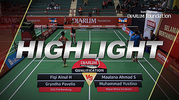 Fiqi Ainul Hakim/Gryndha Pavelio (SGS PLN Bandung) VS Maulana Ahmad S/Muhammad Yustino Aribawa (Hi Qua Wima)
