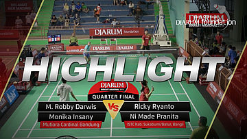 Robby D/Monika I (Mutiara Cardinal Bandung) VS Ricky R/Ni Made P (ISTC Kab Sukabumi/Batur Bangli) 