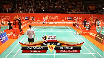 Wang Zhengming (PB SGS PLN) VS Lee Chong Wei (PB MUSICA CHAMPION) DJARUM SUPERLIGA 2013