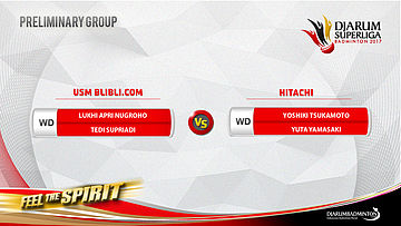 PRELIMINARY ROUNDS | Lukhi Apri Nugroho/Tedi Supriadi (USM BLIBLI.COM) (USM BLIBLI.COM) vs Yoshiki Tsukamoto/Yuta Yamasaki (HITACHI)