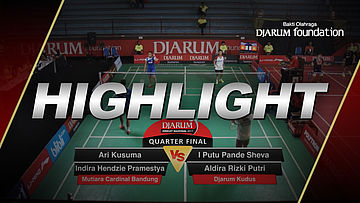 I Putu Pande Sheva Brahmantya Putra/Aldira Rizki Putri (Djarum Kudus) VS Ari Kusuma/ Indira Hendzie Pramestya (Mutiara Cardinal Bandung)