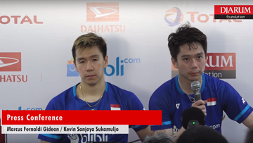 Press Conference - Marcus Fernaldi Gideon/Kevin Sanjaya Sukamuljo (Indonesia)