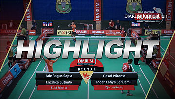 Fiesal Wiranto/Indah Cahya Sari Jamil (Djarum Kudus) VS Ade Bagus Sapta/Enzelica Sutanto (Exist Jakarta)
