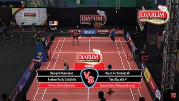 Reinard D/Rayhan V (Mutiara Cardinal Bandung) VS Dejan F/Tiara R (Djarum Kudus/Pertamina Fastron)