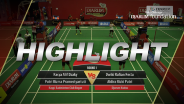 Dwiki Rafian Restu/Aldira Rizki Putri (Djarum Kudus) VS Rasya Alif Dzaky/Putri Rizma Pramestyatuti (Kaypi Badminton Club Bogor)