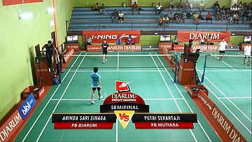 Arinda Sari Sinaga (PB DJARUM) VS Putri Sekartaji (PB MUTIARA)