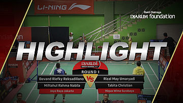 Devand Riefky Reksadillano/Miftahul Rahma Nabila (Jaya Raya Jakarta) VS Rizal May Umaryadi/Tabita Christian (Hiqua Wima Surabaya)