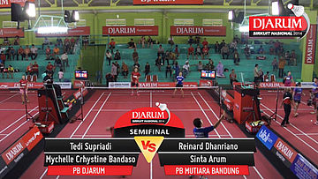 Reinard Dhanriano/Sinta Arum (PB. MUTIARA CARDINAL BANDUNG) VS Tedi Supriadi/Mychelle Crhystine Bandaso (PB. DJARUM KUDUS)