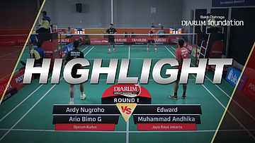 Ardy Nugroho/Ario Bimo Gagat R (Djarum Kudus) VS Edward/Muhammad Andhika (Jaya Raya Jakarta)