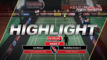 Jovi Michael (Focus Badminton Club) VS Mordekhay Escobar Shcwarly Juventus (Panther Manado)