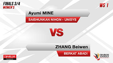 WS1 | AYUMI MINE (SAISHUNKAN NIHON-UNISYS JAPAN) VS ZHANG BEIWEN (BERKAT ABADI BANJARMASIN)