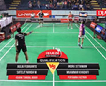 Aulia F/Satelit N (Kujang Tunggal Bogor) VS Indra S/Muammar K (Pertamina Fastron)