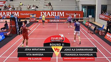 Jeka Wiratama/Vita Marissa (Djarum Kudus) VS Joko Aji Darmawandi/Fransisca Rahardja (Tangkas Jakarta/Exist Jakarta)