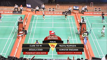 Clara T. W/ Desaula G. (PUSDIKLAT JAYA RAYA) VS Masita/ Uswatun (PUSDIKLAT JAYA RAYA - PB DJARUM)