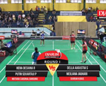 Della A/Meiliana J (Djarum Kudus) VS Hera D/Putri S.P. (Mutiara Cardinal Bandung)