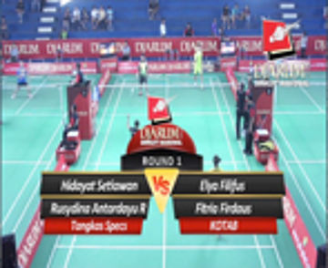 Hidayat Setiawan/Rusyidina AntarDayu R (TANGKAS SPECS) VS Elya Filifus/Fitria Firdaus (KOTAB)