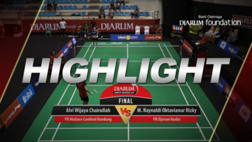 M. Raynaldi Oktavianur Rizky (Djarum Kudus) VS Alvi Wijaya Chairullah (Mutirara Cardinal Bandung)