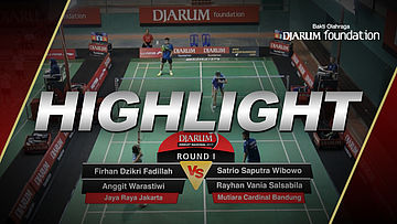 Satrio Saputra Wibowo/Rayhan Vania Salsabila (Mutiara Cardinal Bandung) VS Firhan Dzikri Fadillah/Anggit Warastiwi (Jaya Raya Jakarta)