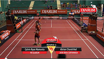 Abrian Chandrikat (JAYA RAYA SURYANAGA) VS Calvin Ryan Mamonto (DJARUM KUDUS)