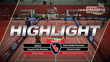 Salli Lin/Sang Ayu Putu Kharisma Maharani (Djarum Kudus) VS Indira Hendzie Pramestya/Shanda Amaliza (Mutiara Cardinal Bandung)