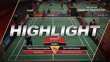 Bagas Kristianto (Djarum Kudus) VS Isna Sakti Maulana (Sakura Badminton Surabaya)
