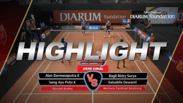 Alan Darmasaputra Kristanto/Sang Ayu Putu Kharisma Maharani (Djarum Kudus) VS Ragil Ricky Surya Hanaffi/Salsabila Dewanti (Mutiara Cardinal Bandung)