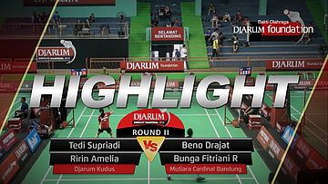Tedi Supriadi/Ririn Amelia (Djarum Kudus) VS Beno Drajat/Bunga Fitriani (Mutiara Cardinal Bandung) 