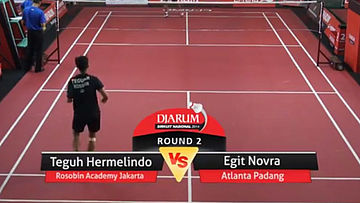 Teguh Hermelindo (ROSOBIN ACADEMY JAKARTA) VS Egit Novra (PB. ATLANTA PADANG)