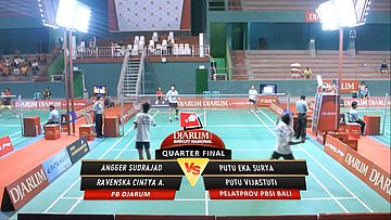 Angger S./ Ravenska C.(PB DJARUM VS Putu E./ Putu V. (PELATPROV PBSI BALI)