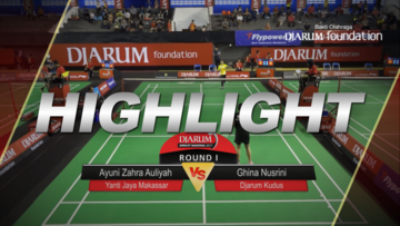 Ghina Nusrini (Djarum Kudus) VS Ayuni Zahra Auliyah (Yanti Jaya Makassar)