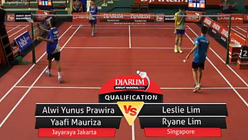 Alwi Yunus Prawira/Yaafi Mauriza (JAYA RAYA JAKARTA) VS Leslie Lim/Ryane Lim (SINGAPORE)