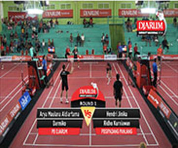 Arya Maulana A. / Darmiko (PB DJARUM KUDUS) VS Hendri Jinika / Ridho K. (PBSI KOTA PADANG PANJANG)