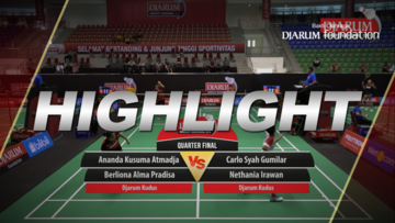 Carlo Syah Gumilar/Nethania Irawan (Djarum Kudus) VS Ananda Kusuma Atmadja/Berliona Alma Pradisa (Djarum Kudus)