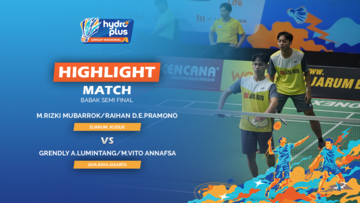Highlight Semifinal - Muhammad Rizki Mubarrok / Raihan Daffa Edsel Pramono (PB Djarum, Kudus) vs Grendly Alkatib Lumintang / Muhammad Vito Annafsa (PB Jaya Raya)