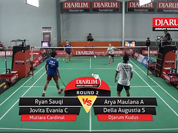 Ryan Sauqi/Jovita Evania Chandra (PB. Mutiara Cardinal Bandung) VS Arya Maulana Aldiartama/Della Augustia Surya (PB. Djarum Kudus)