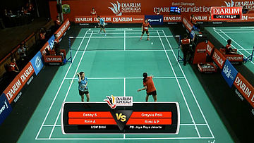 Greysia Polii/Rizki AP (Jaya Raya Jakarta) VS Debby S/Ririn A (USM Blibli)