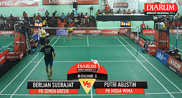 Berlian Sudrajat (PB Semen Gresik) VS Putri Agustin (PB HiQua Wima)