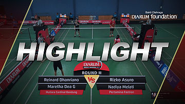 Reinard D/Maretha Dea G (Mutiara Cardinal Bandung) VS Rizko Asuro/Nadiya Melati (Pertamina Fastron)