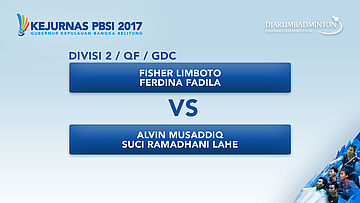 KEJURNAS PBSI 2017 | QF - GDC | Fisher / Ferdina VS Alvin / Suci