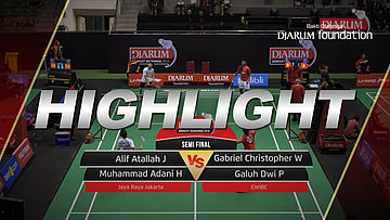 Alif Atallah Juan Setiawan/Muhammad Adani Husein (Jaya Raya Jakarta) VS Gabriel Christopher Wintan/Galuh Dwi Putra (CWIBC)