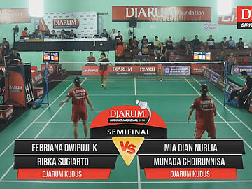 Febriana Dwipuji Kusuma/Ribka Sugiarto (PB DJARUM KUDUS) VS Mia Dian Nurlia/Munada Choirunnisa (PB DJARUM KUDUS)