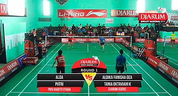 Alda/Putri (PBSI BARITO) VS Aldika Fanisha Gea/Tania Oktaviani K (Djarum Kudus)
