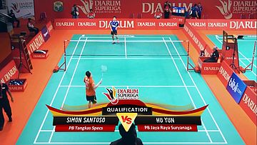 Simon Santoso (PB TANGKAS SPECS) VS Hu Yun PB (PB JAYA RAYA SURYANAGA) DJARUM SUPERLIGA 2013